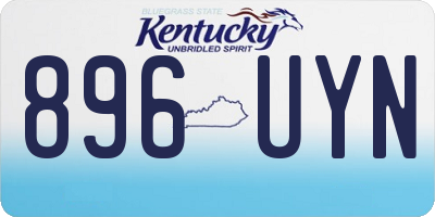 KY license plate 896UYN