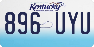 KY license plate 896UYU