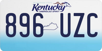 KY license plate 896UZC