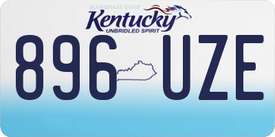 KY license plate 896UZE