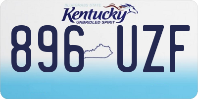 KY license plate 896UZF