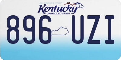 KY license plate 896UZI