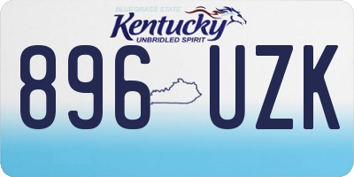 KY license plate 896UZK