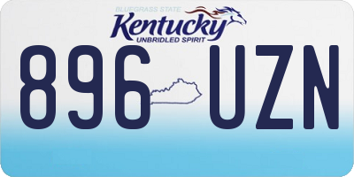 KY license plate 896UZN