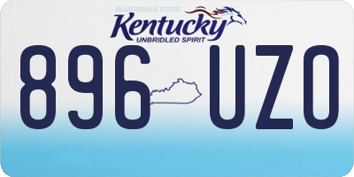 KY license plate 896UZO