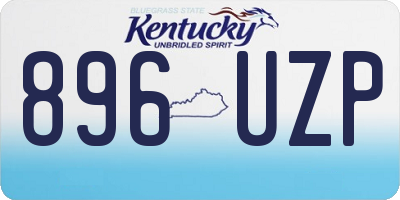 KY license plate 896UZP