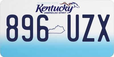 KY license plate 896UZX
