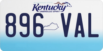 KY license plate 896VAL