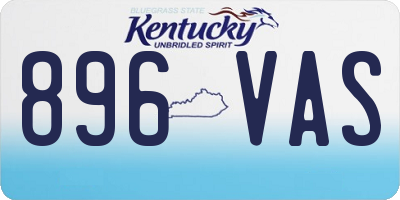KY license plate 896VAS