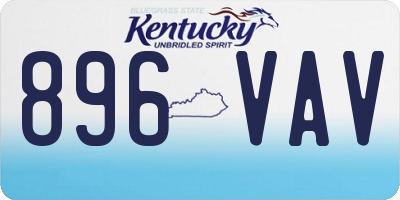 KY license plate 896VAV