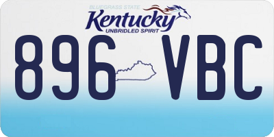 KY license plate 896VBC