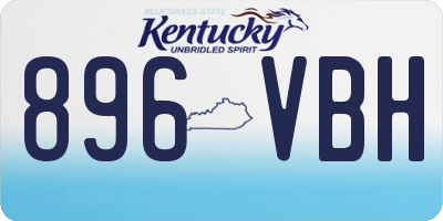 KY license plate 896VBH