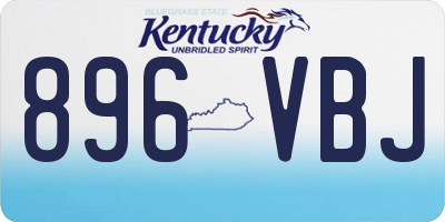 KY license plate 896VBJ