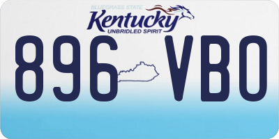 KY license plate 896VBO