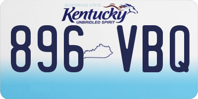 KY license plate 896VBQ