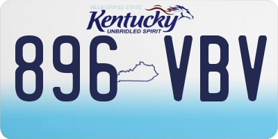 KY license plate 896VBV