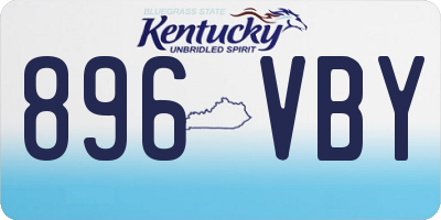KY license plate 896VBY