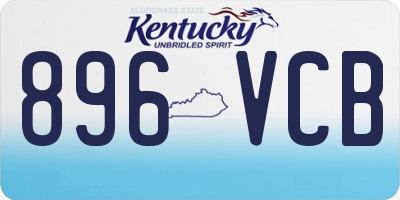 KY license plate 896VCB