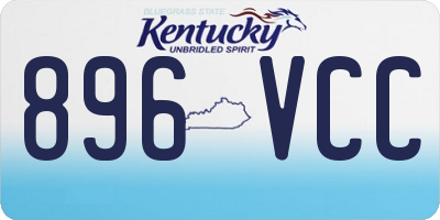KY license plate 896VCC