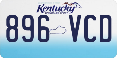 KY license plate 896VCD