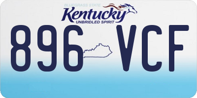 KY license plate 896VCF