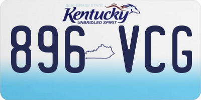 KY license plate 896VCG