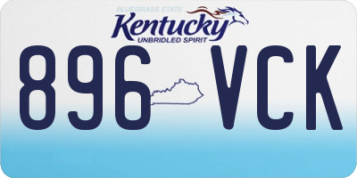 KY license plate 896VCK