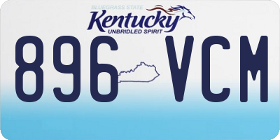 KY license plate 896VCM