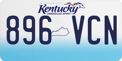 KY license plate 896VCN