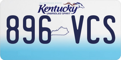 KY license plate 896VCS
