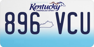 KY license plate 896VCU