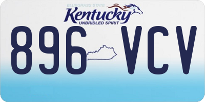 KY license plate 896VCV