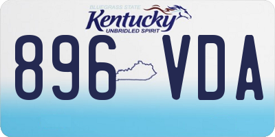 KY license plate 896VDA