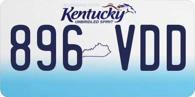 KY license plate 896VDD
