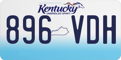 KY license plate 896VDH