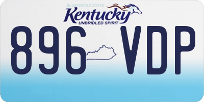 KY license plate 896VDP