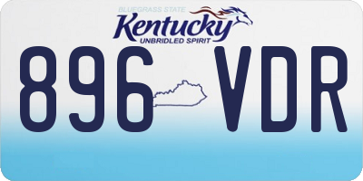 KY license plate 896VDR