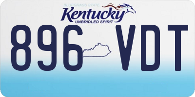 KY license plate 896VDT