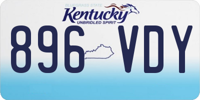 KY license plate 896VDY