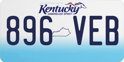 KY license plate 896VEB
