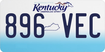 KY license plate 896VEC
