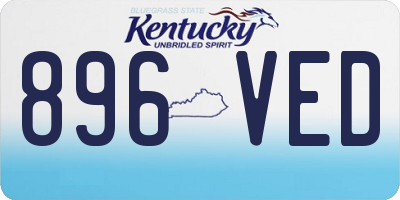 KY license plate 896VED