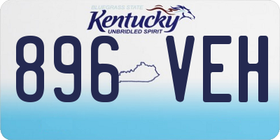 KY license plate 896VEH
