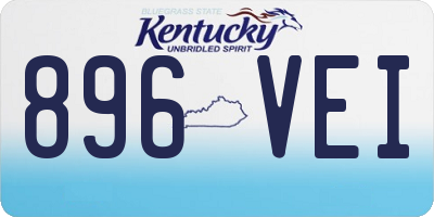 KY license plate 896VEI