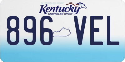 KY license plate 896VEL