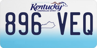 KY license plate 896VEQ