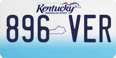 KY license plate 896VER