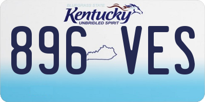 KY license plate 896VES