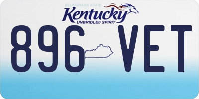 KY license plate 896VET