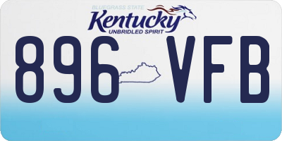 KY license plate 896VFB